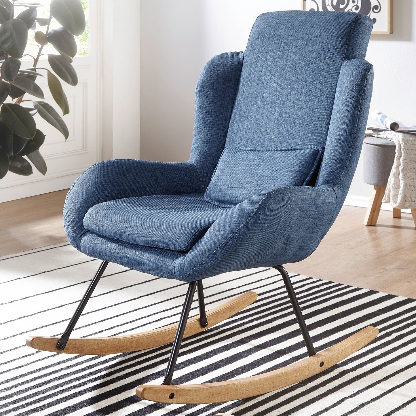 Nancy's Segura Schommelstoel - Relaxstoel - Loungestoel - Blauw