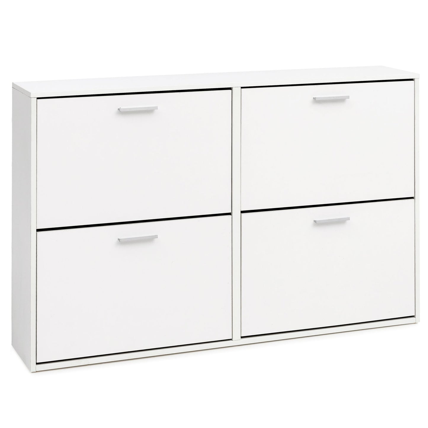 Nancy's Breguzzo Shoe Cabinet - Shoe Rack - White - ± 120 x 25 x 80 cm