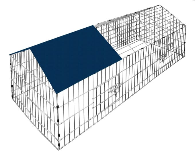 Nancy's Agerola Chicken Run - Rabbit Run - Animal Run - Incl. Protection solaire - 180 x 75 x 75 cm