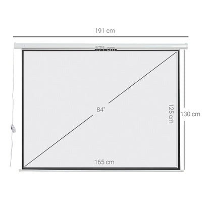 Nancy's Ferreirim Projectiescherm met Afstandsbediening - Wit - ± 170 x 130 cm