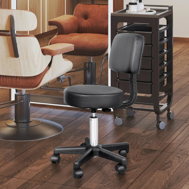 Nancy's Black Rock Work Stool - Stool - Swivel Stool - Height adjustable - Black