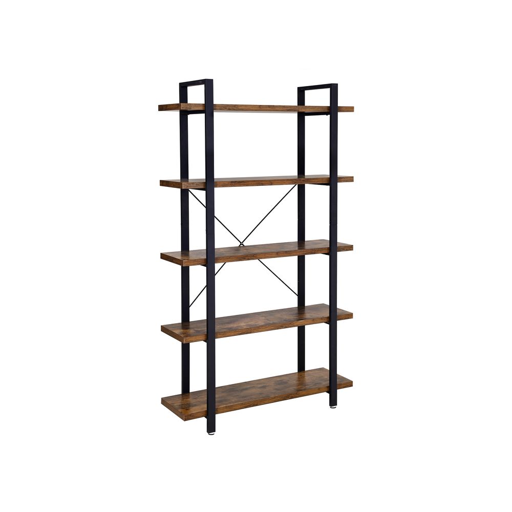 Nancy's Barisado Wall Cabinet - Bookcase - Brown / Black - ± 105 x 35 x 180 cm