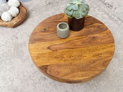 Nancy's Yumo Salontafel - Koffietafel - Bijzettafel - Massief Sheesham Hout - Ø 60 x 30 cm