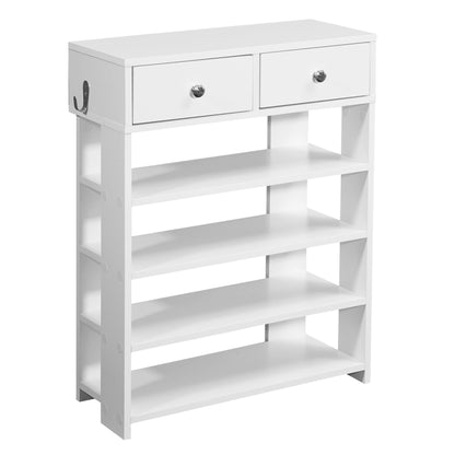 Nancy's Boracciano Shoe Cabinet - Shoe Rack - White - ± 60 x 25 x 80 cm