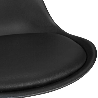 Tabourets de bar Branca de Nancy - Chaise de bar - Lot de 2 - Ergonomique - Noir - Simili cuir