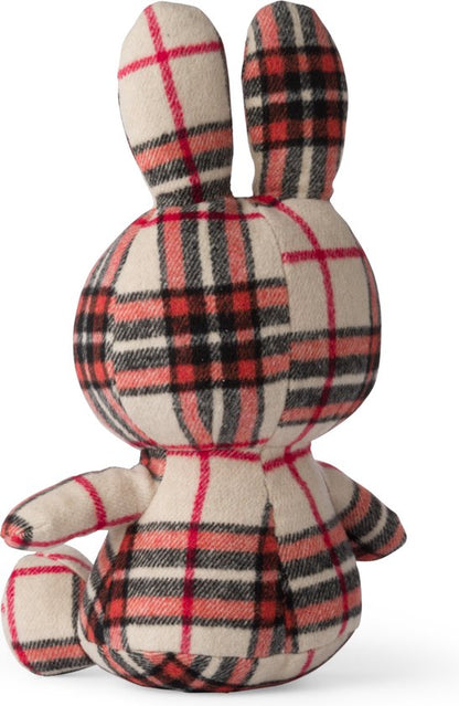 Bon Ton Toys Nijntje Knuffel - Ruit - Beige - Rood