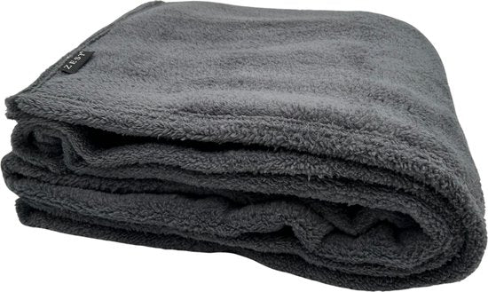 GAEVE Zest Fleece Deken - Plaid - Zachte Teddy Deken - Antraciet - 140 x 180 cm