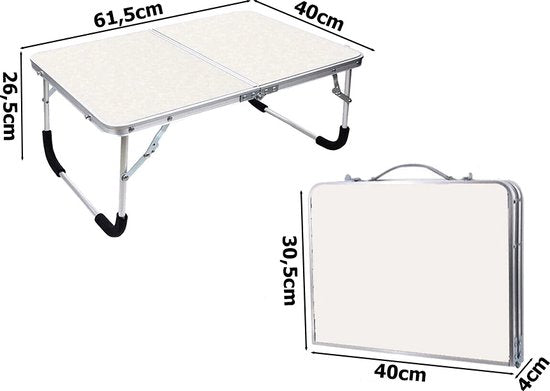 Eleganca Laptoptafel - Laptopstandaard - Bedtafel - Banktafel - Klaptafel - Opvouwbare Tafel - Laptoptafel Verstelbaar - Ontbijttafel