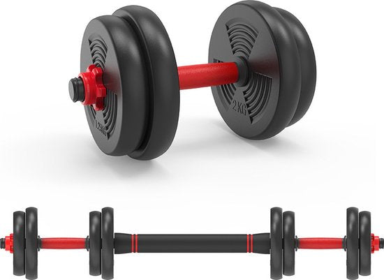 SOUTHWALL 5-in-1 Dumbbell set tot 20 kg Zwart/Rood