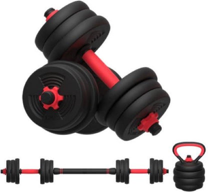 SOUTHWALL 5-in-1 Dumbbell set tot 20 kg Zwart/Rood