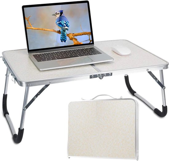 Eleganca Laptoptafel - Laptopstandaard - Bedtafel - Banktafel - Klaptafel - Opvouwbare Tafel - Laptoptafel Verstelbaar - Ontbijttafel