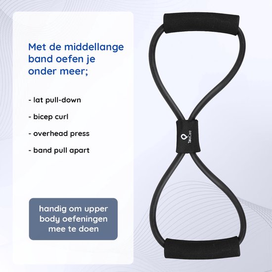 Take Care Set van 3 niveaus weerstandbanden - fitness elastieken - expanders met handgreep