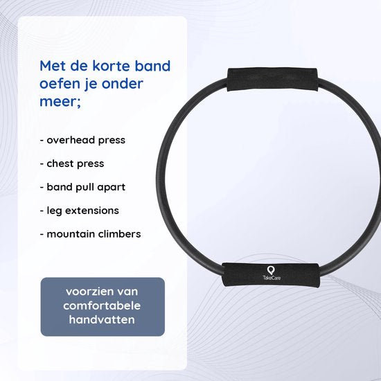 Take Care Set van 3 niveaus weerstandbanden - fitness elastieken - expanders met handgreep