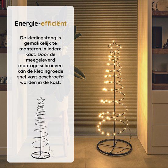 Nancy's Velha Kerstboom met LED-Verlichting - Kerstverlichting - Kerstdecoratie - Spiraal