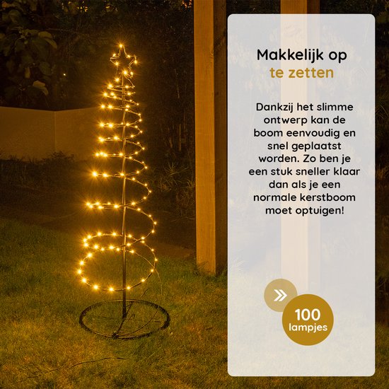 Nancy's Velha Kerstboom met LED-Verlichting - Kerstverlichting - Kerstdecoratie - Spiraal