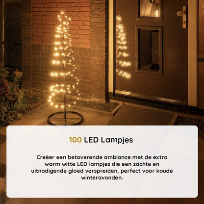 Nancy's Velha Kerstboom met LED-Verlichting - Kerstverlichting - Kerstdecoratie - Spiraal