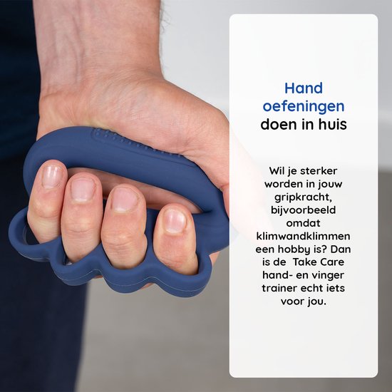 Take Care Silicone Handgrip - Vingertrainer - Knijper - Pinch Grip, set met 3 weerstanden