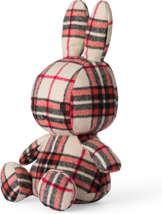 Bon Ton Toys Nijntje Knuffel - Ruit - Beige - Rood