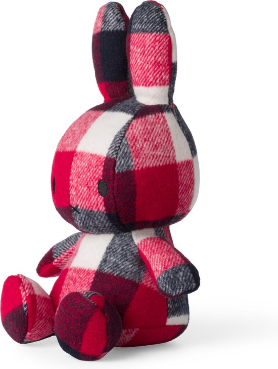 Bon Ton Toys Nijntje Knuffel - Ruit - Rood - Blauw