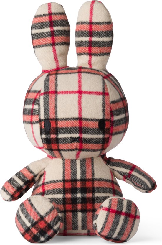 Bon Ton Toys Nijntje Knuffel - Ruit - Beige - Rood