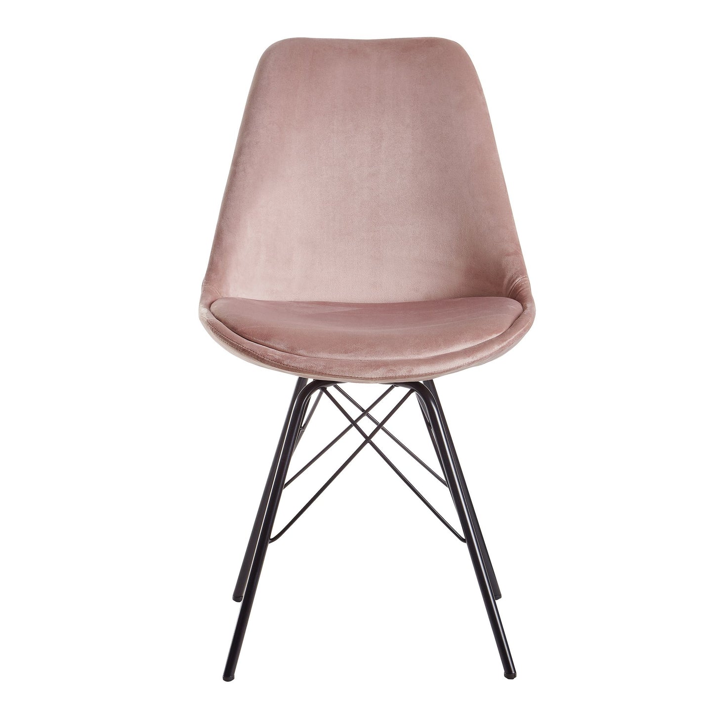 Nancy's Infias Eetkamerstoelen - Set van 2 - Roze / Zwart - Fluweel