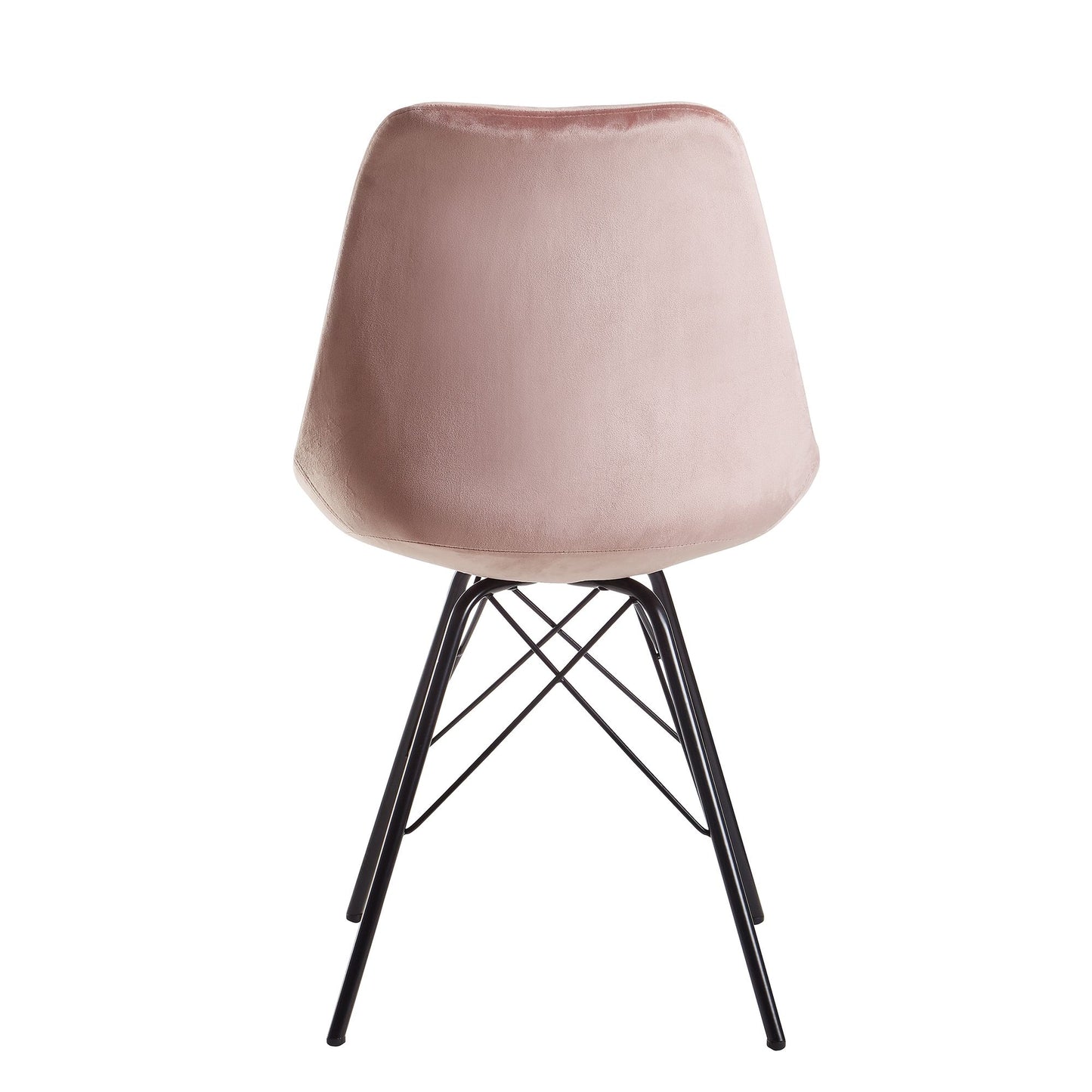 Nancy's Infias Eetkamerstoelen - Set van 2 - Roze / Zwart - Fluweel