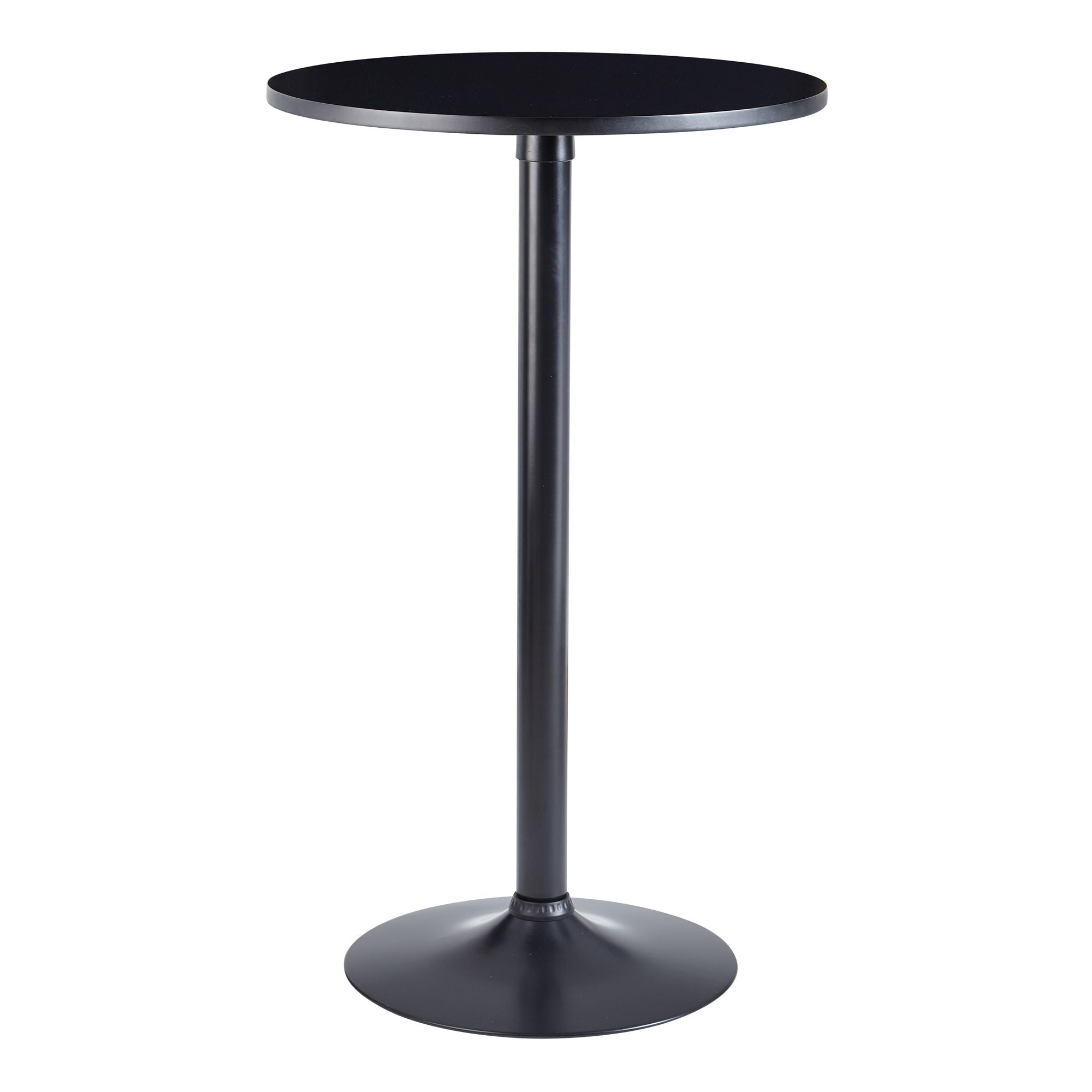 Nancy's Carlsbad Statafel - Hoge Tafel - Bistrotafel - Ronde Statafel - Bartafel - Metaal - Hout - Ø 60 cm - Zwart