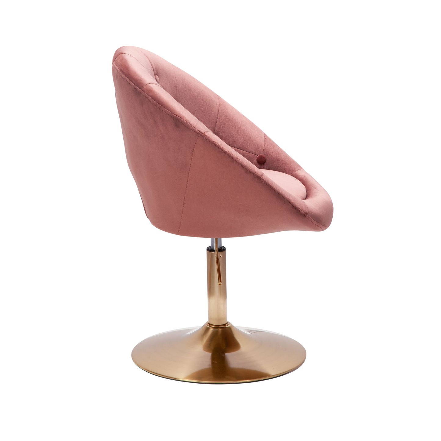 Nancy's Torredeita Fauteuil - Relax Stoel - Loungestoel - Chesterfield Patroon - Roze / Goud - Fluweel