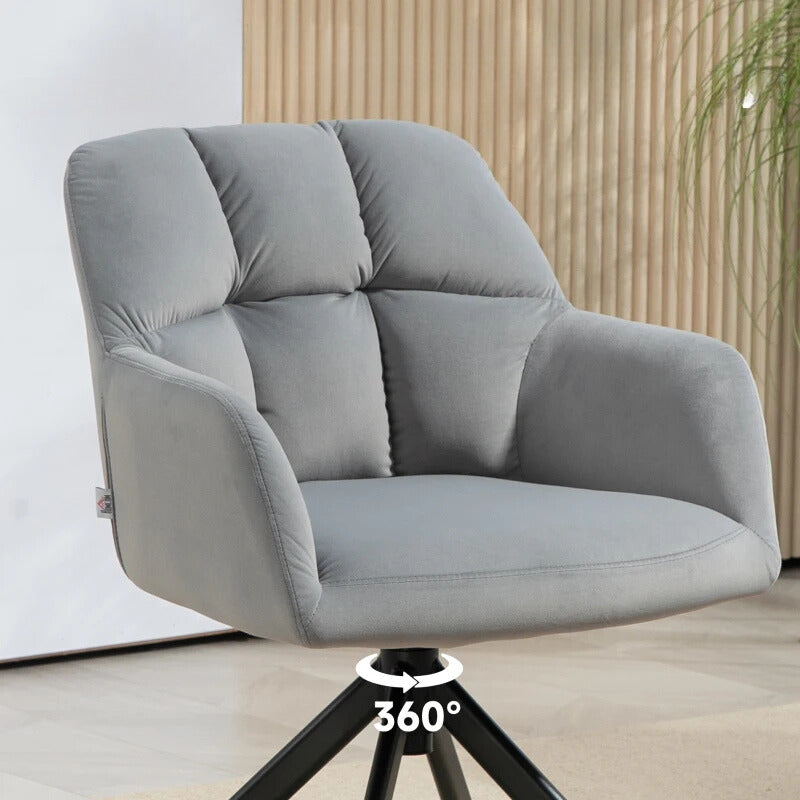 Nancy's Fervenca Fauteuil - Relax stoel - Loungestoel - Draaibaar - Grijs - Fluweel