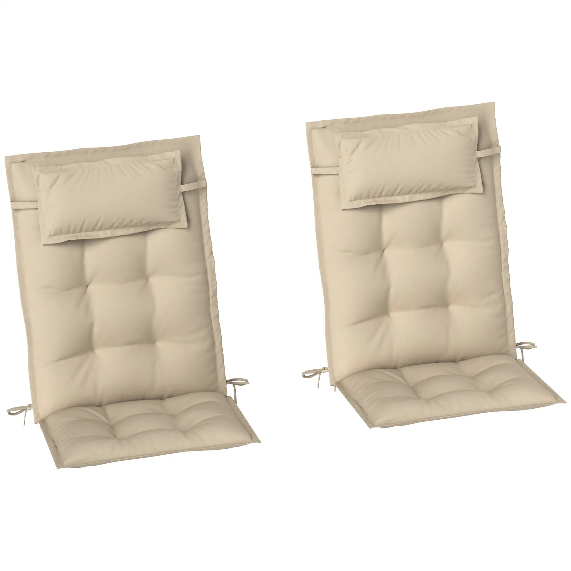 Nancy's Caldogno Tuinkussens Set - Ligstoelkussens - Loungekussens - Beige