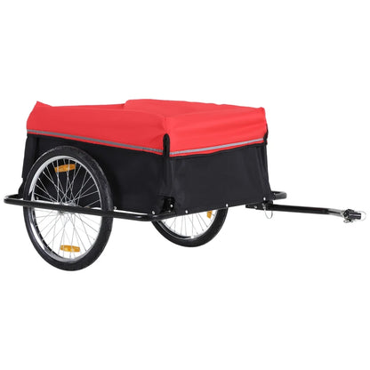 Nancy's Bonifati Fietskar - Fietsaanhangwagen - Transportaanhangwagen - Zwart / Rood - ± 140 x 90 x 60 cm