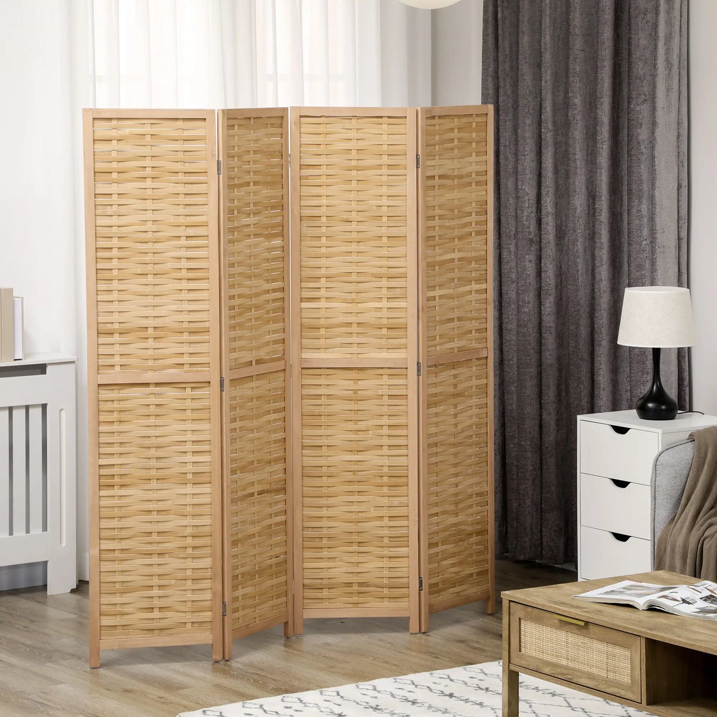 Nancy's Cambres Kamerscherm - Privacyscherm - Roomdivider - Bamboe - ± 160 x 170 cm