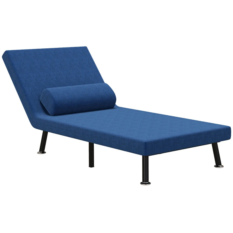 Nancy's Valongo Guest Bed - Bed Armchair - Foldable - Blue - 180 x 75 x 25 cm