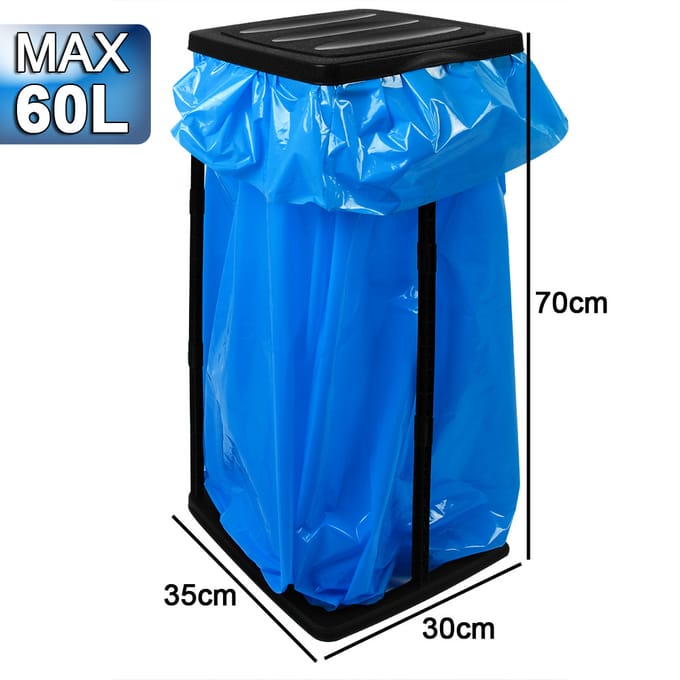 Nancy's Abbateggio Waste Bag Stand - Garbage Bag Standard - Black - 60 liters - 70 x 35 x 30 cm