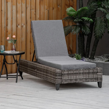 Nancy's Sobreda Ligbed - Loungebed - Tuinligstoel - Rotan - Grijs