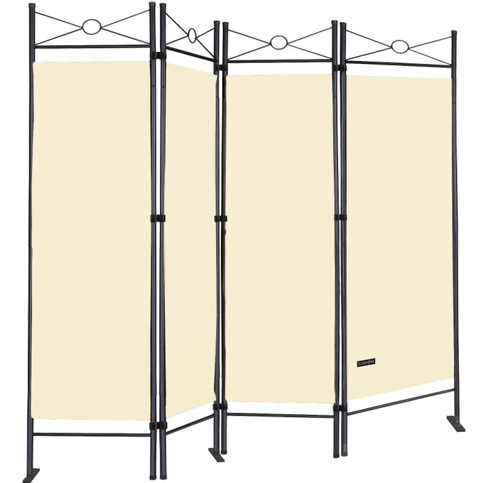 Nancy's Teixeira Kamerscherm - Privacyscherm - Roomdivider - Créme - ± 160 x 180 cm