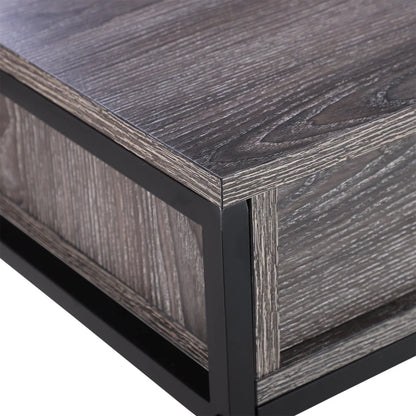 Nancy's Azias Sidetable - Console table - Side table - Gray / Black - Steel - ± 120 x 30 x 80 cm