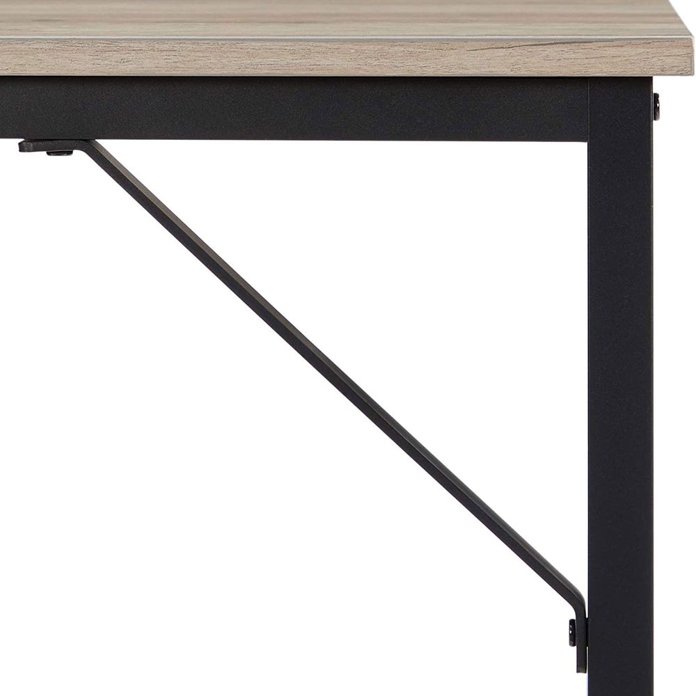 Nancy's Arola Bureau - Computertafel - Laptoptafel - Grijs / Zwart - 100 x 50 x 75 cm