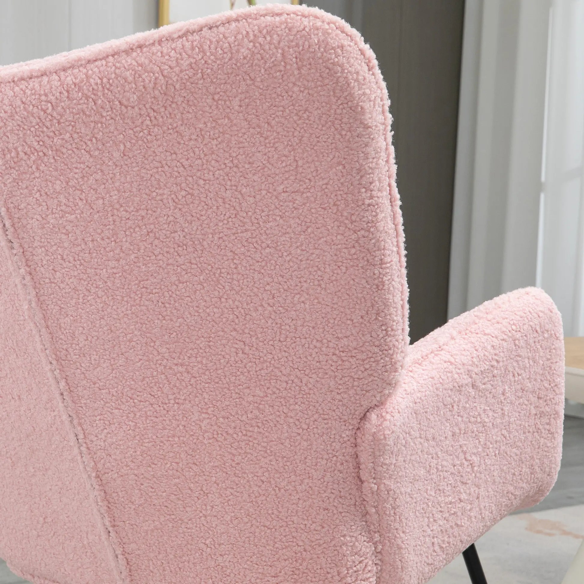 Nancy's Melides Schommelstoel - Loungestoel - Relaxstoel - Roze - Fleece