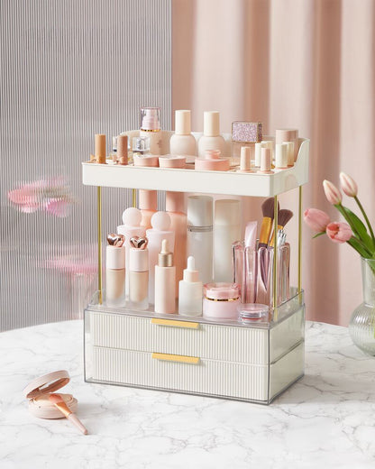 Nancy's Assis Make up Organizer - Make up Kastje - Make up Opberger - 4 Niveaus - Wit - Nancy Homestore