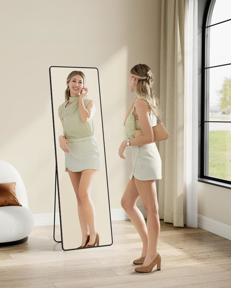 Nancy's Pena Verde Standing Mirror - Clothes Mirror - Fitting Mirror - Black - 50 x 160 cm