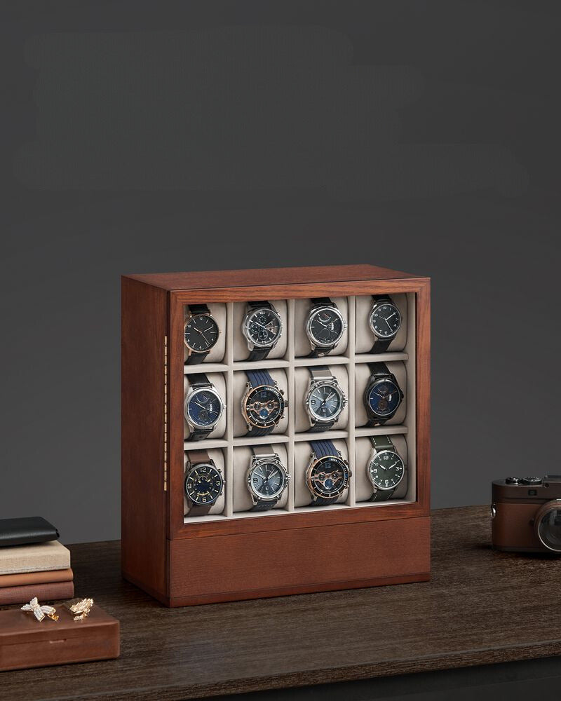 Nancy's Peraboa Horloge Doos - Horloge Opbergbox - Horloge Box - Koffiebruin