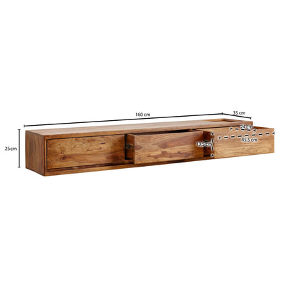 Nancy's Moncao TV Meubel - Massieve TV Kast - Lowboard - Sheesham Hout - ± 160 x 35 x 25 cm