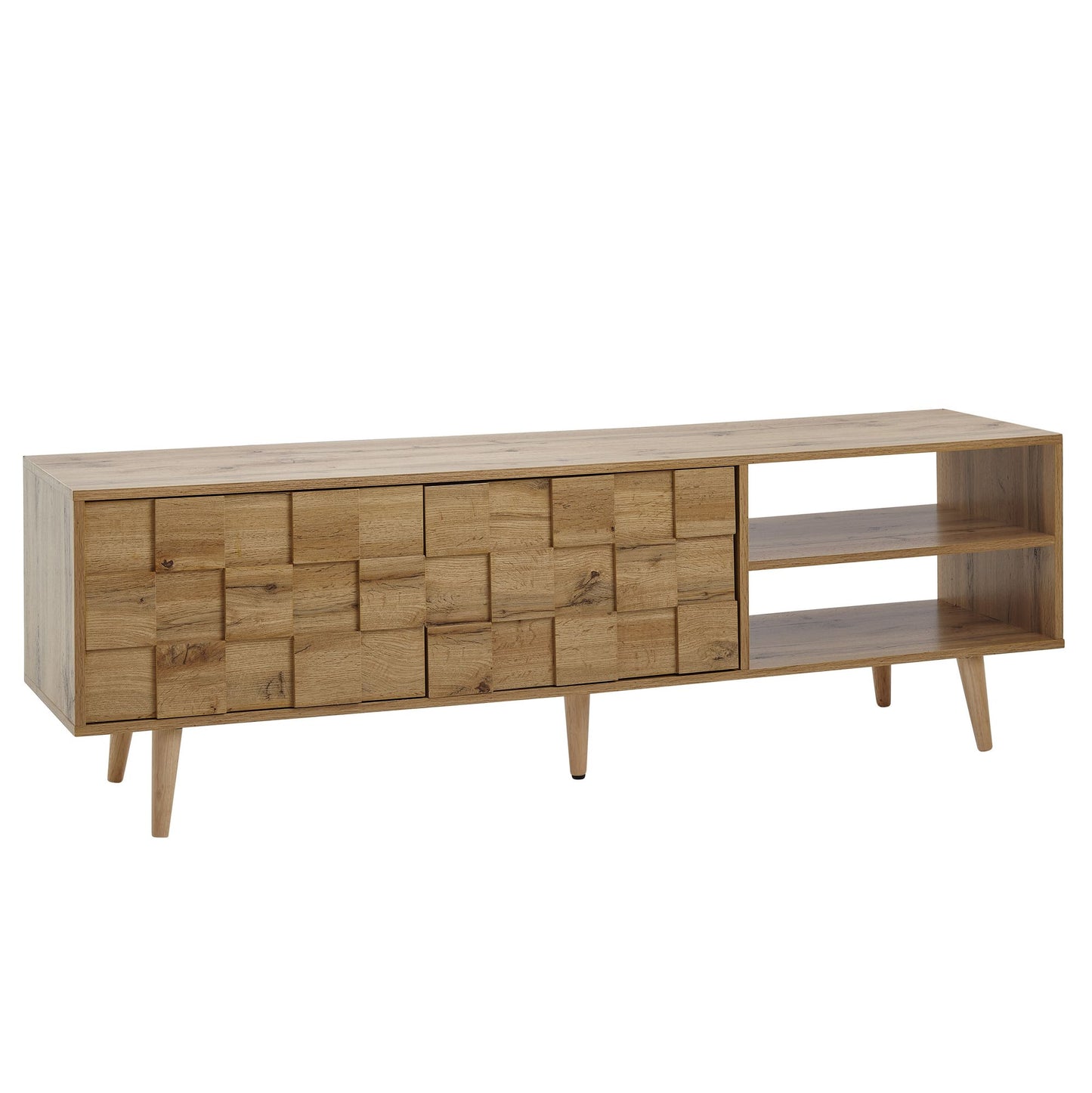 Nancy's Moreira TV Kast - TV Meubel - Lowboard - Eiken look - ± 160 x 40 x 50 cm