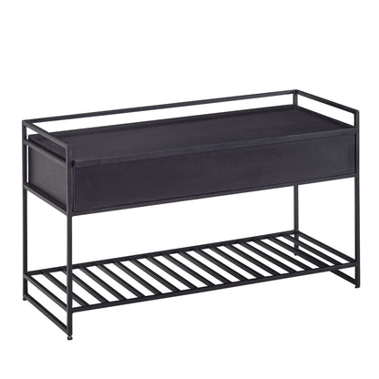 Nancy's Ranhados Hallway Bench - Sofa - Storage Bench - Black - Solid Mango Wood