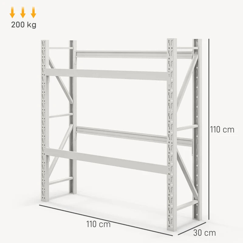 Nancy's Candelaria Stellingkast - Krattenrek - 2 Niveaus - Wit - Staal - 110 x 30 x 110 cm