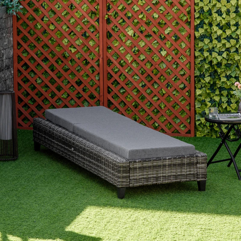 Nancy's Sobreda Ligbed - Loungebed - Tuinligstoel - Rotan - Grijs