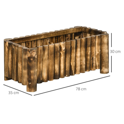 Nancy's Camp Three Plantenbak - Verhoogd Bloembed - Tuinbed - Dennenhout - ± 80 x 35 x 30 cm