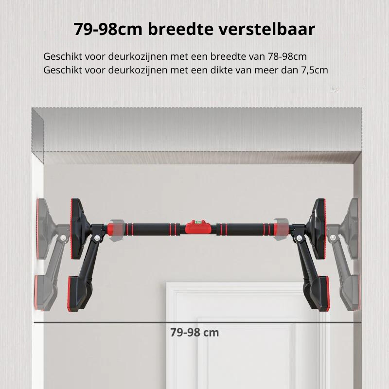 Nancy's Bagnasco Pull Up Bar - Optrekstang - Zwart / Rood