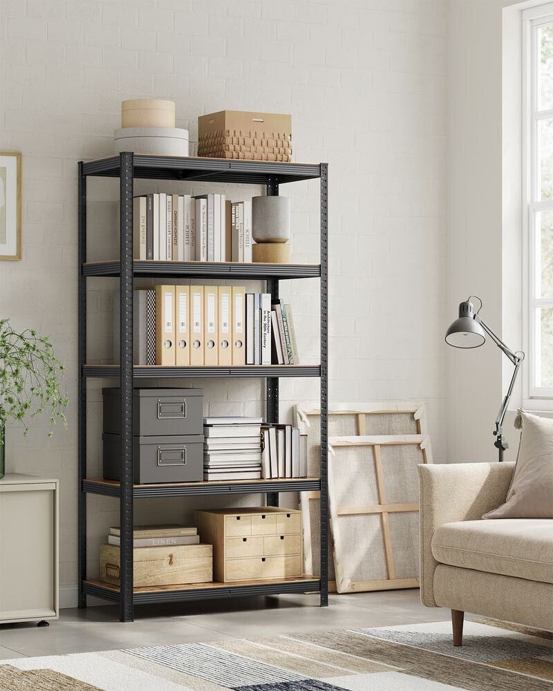 Nancy's Brescia Shelving Unit Extra Deep - Storage Cabinet - Shelving Rack - Brown - Steel - 120 x 60 x 200 cm